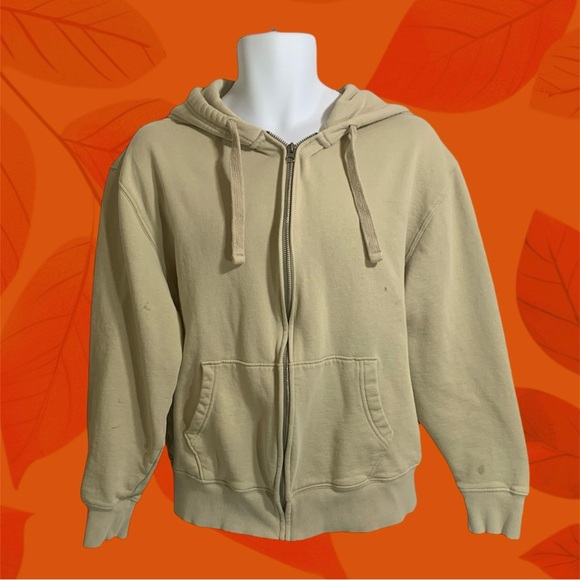 Old Navy Mens Essential Full Zip Hoodie Stones Throw Size Large Preowned - Picture 2 of 12